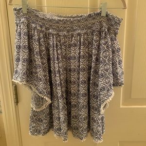 Off The Shoulder Red Camel Top